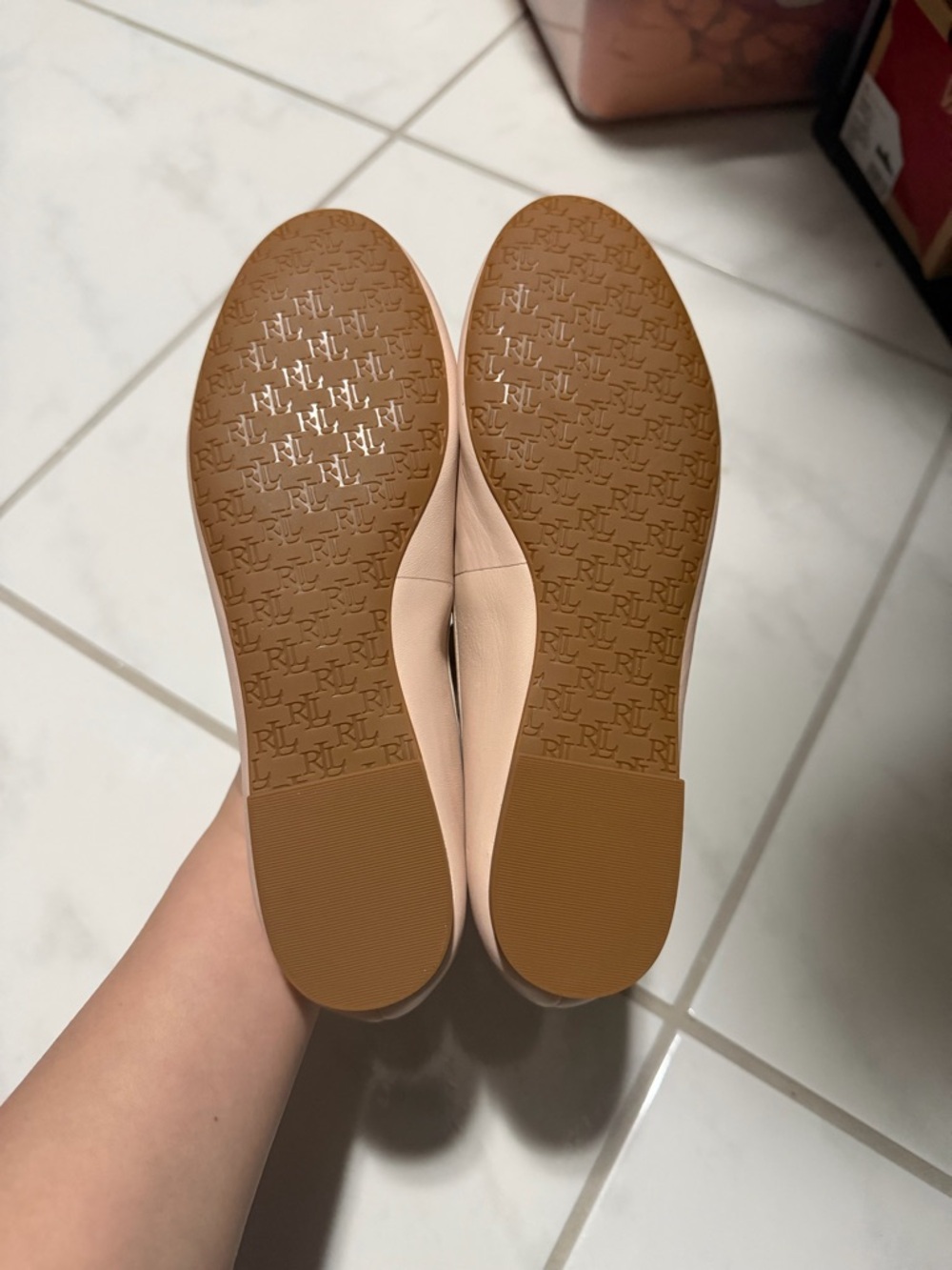 Lauren Ralph Lauren Women's Blush Pink Bow Ballet Flats - Picture 2 of 3